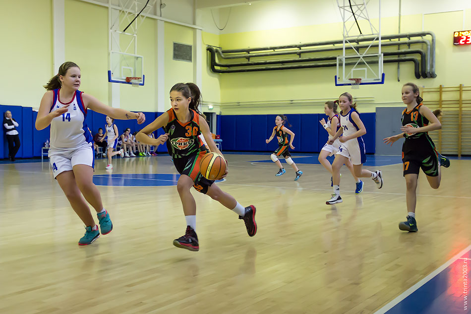 Баскетбольный матч девушек 2003 года Тринта-2 против Динамо-1