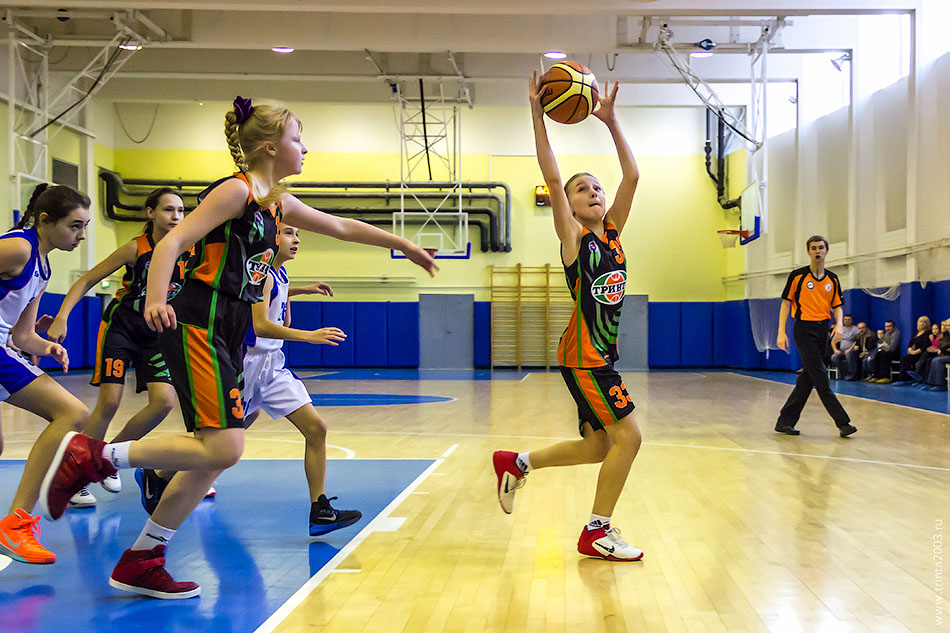 Баскетбольный матч девушек 2003 года Тринта-2 против Динамо-1