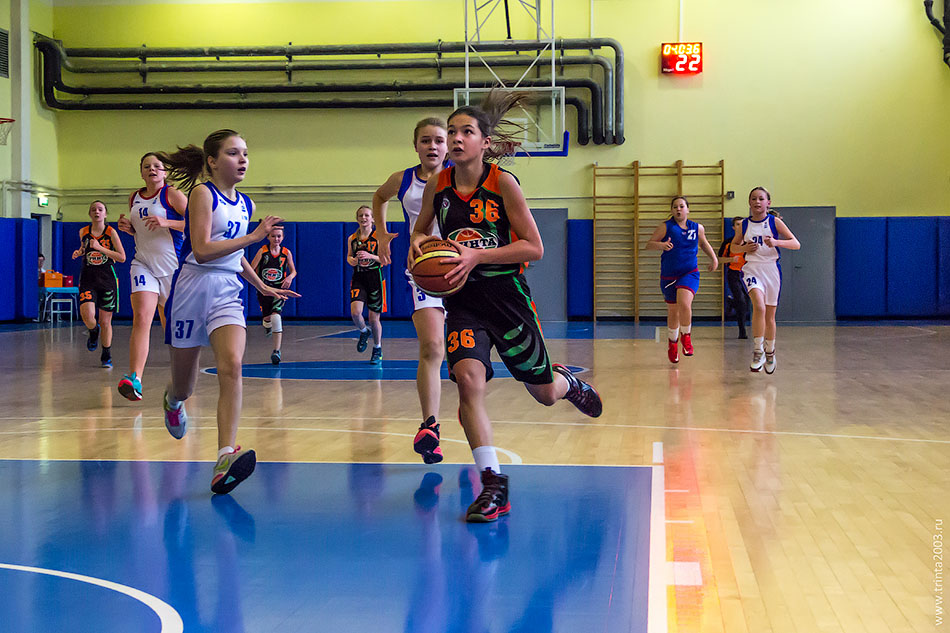 Баскетбольный матч девушек 2003 года Тринта-2 против Динамо-1